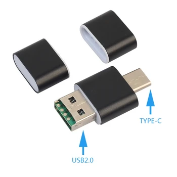 

Universal 2 in1 Type-C Card Reader USBA Male + Type C to MicroSD USB 3.1 Gen1 Type C TF Card Reader For Smartphone PC