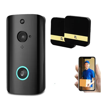

720P HD WiFi Smart Video Doorbell Camera Wireless Door Bell Home Security Doorbell Camera PIR motion Detection