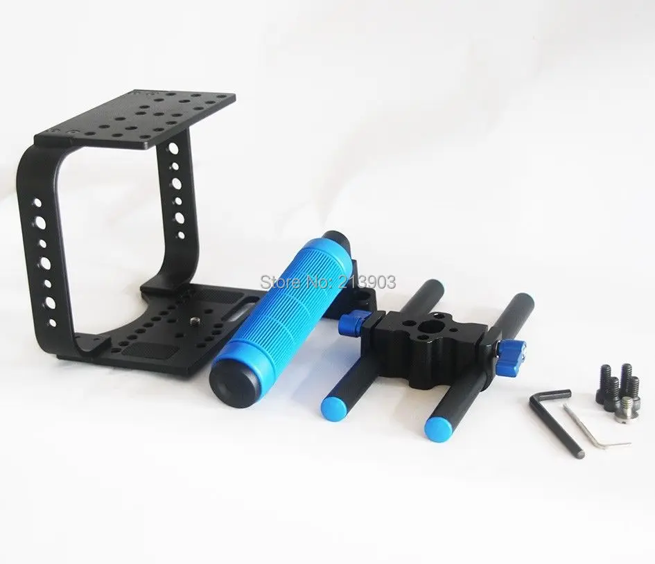 

15mm Rod Cage DSLR BMCC Kit Protection Brackets Baseplate Mount Top Handle