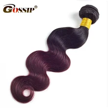 Body Wave Bundles Ombre Hair Non Remy Brazilian Hair Weave Bundles Gossip Burgundy Bundles Hair Extension
