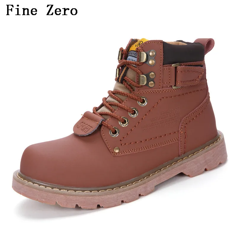 Fine Zero/Новинка года; сезон осень-зима; Мужская обувь; зимние ботинки из натуральной кожи; Теплая обувь; модные мужские ботинки; мужские Брендовые ботильоны; botas