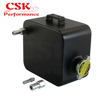 

Aluminium Universal 2 Litre Alloy Header Expansion Water Tank & Cap 2L Black / Silver