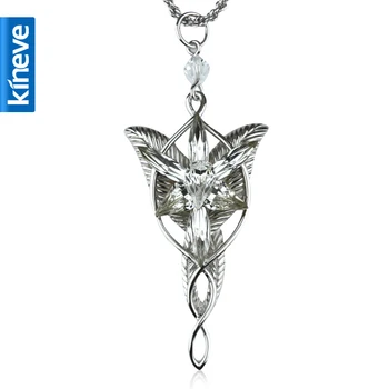 

Kineve LOTR Plated Arwen Evenstar Pendant High Quality Free W/ Long Chain Festival Christmas Gift for Girlfriend Daughter Wife