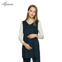 Ajiacn подлинное электромагнитное излучение Экранирование беременных женщин майка анти-излучения медное волокно моющееся платье