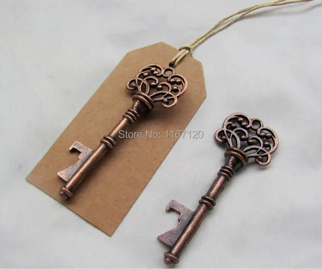 antique wedding favors wholesale 624set antique copper vintage wedding skeleton key bottle opener favor kraft tag antique wedding favors wholesale 624set antique copper vintage wedding skeleton key bottle opener favor kraft tag