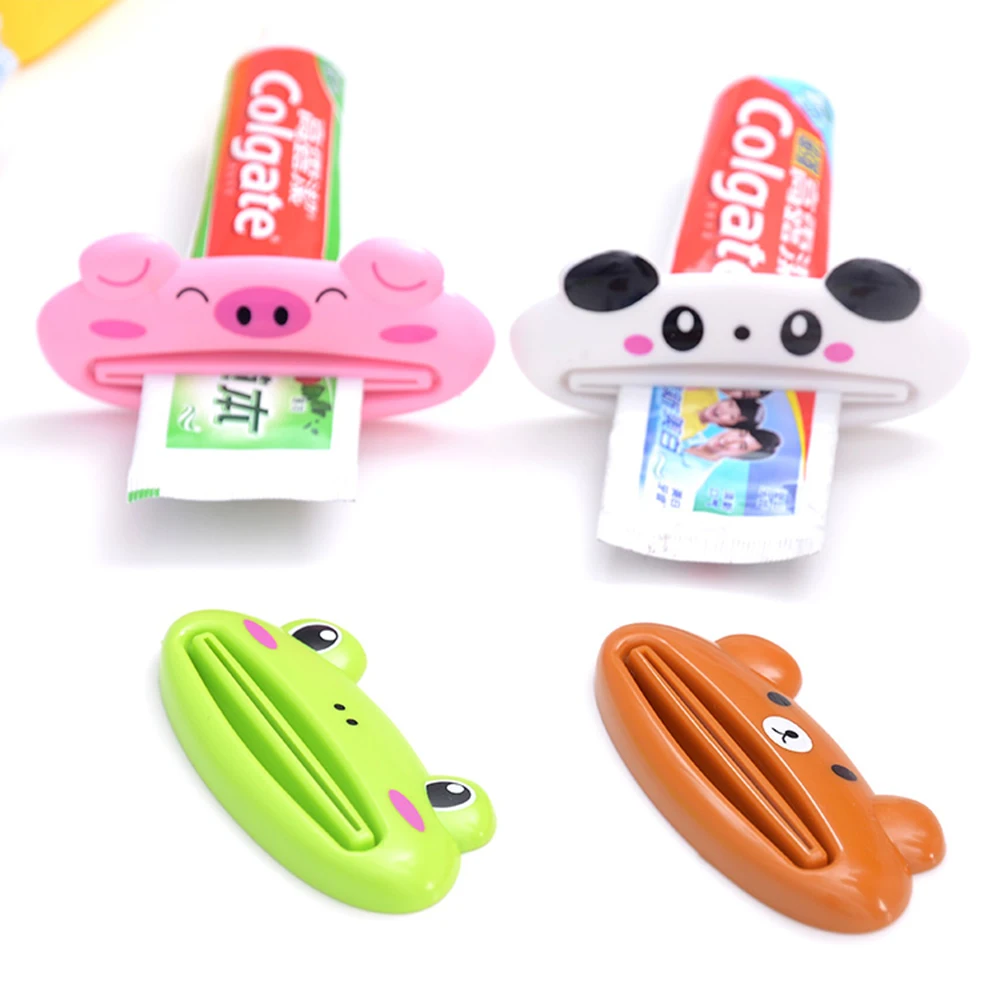 1/2/3PCs Animal Toothpaste Dispenser Holder Plastic Rolling Tube Squeezer Tooth Paste Extruder Home Bathroom Accessory Supplies