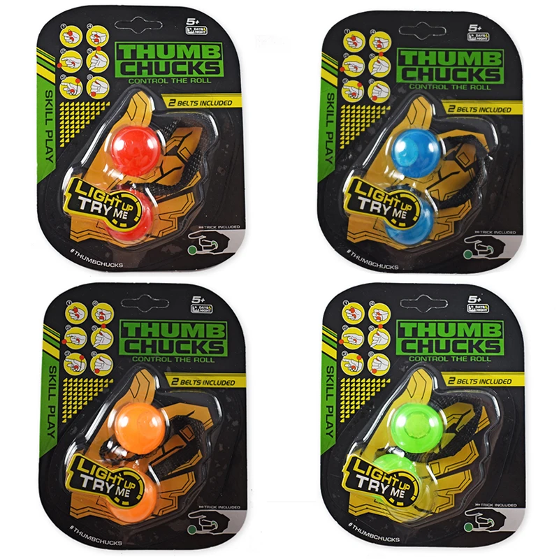 Illuminated toys ball Light Finger Movement Cuba counter Anti Anxiety Stress Relief Toys Thumbs Chucks Bundle