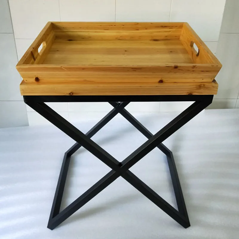 Coffee Table Side Table with Wooden Tray End Table