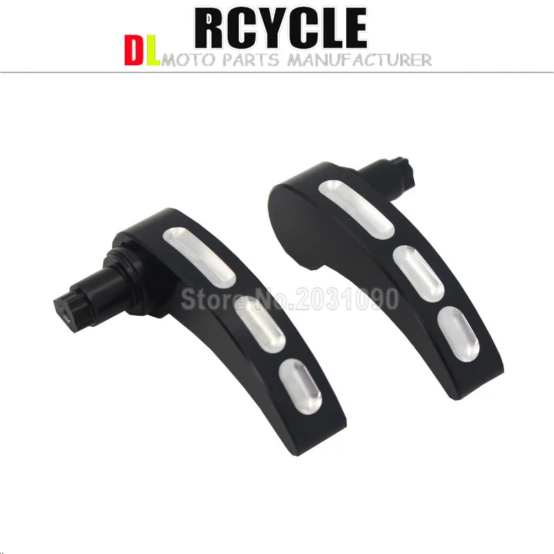 Beveled Motorcycle Saddlebag Lid Lifter Latch Levers Handle bar For