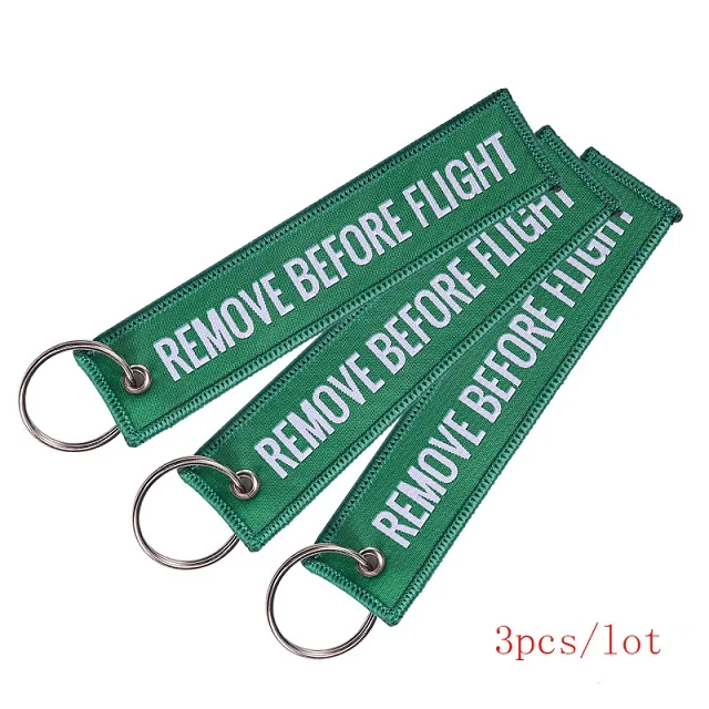 Remove Before Flight Jacqurad Плетеный брелок для авиации подарки ткань ярлык для ключей индивидуальный брелок Модные украшения sleutelhanger - Цвет: 3pcs