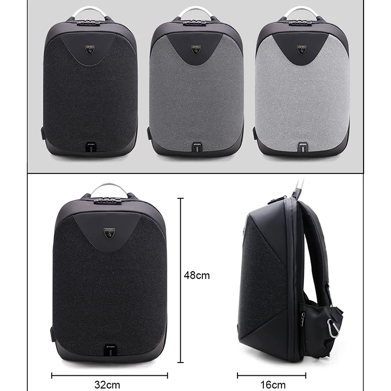 ARCTIC HUNTER New Anti-theft 15.6 Laptop Men Bag School Password Lock Backpack