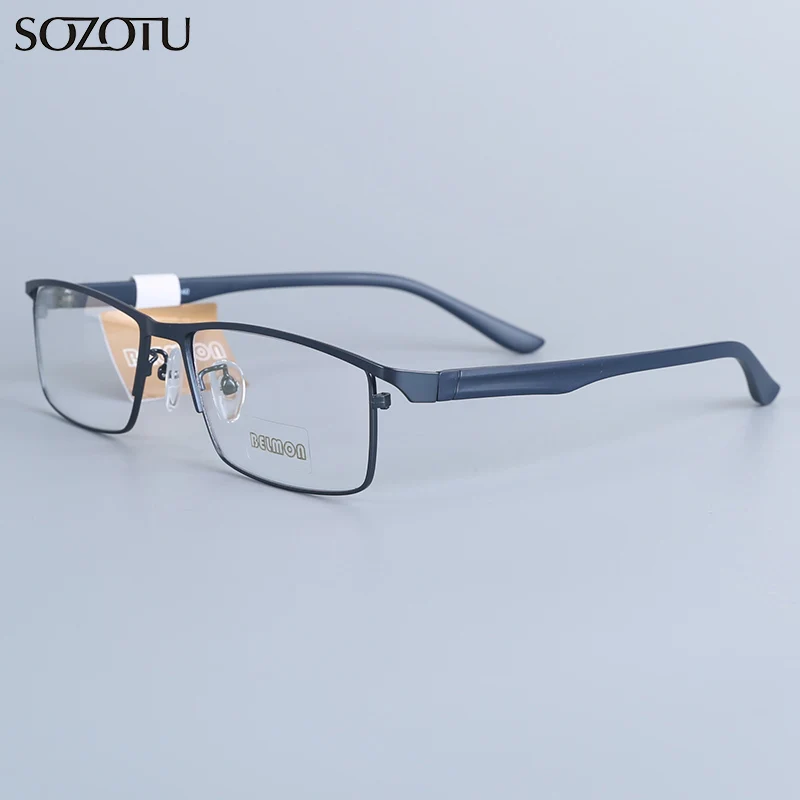 

SOZOTU Spectacle Frame Eyeglasses Men Nerd Computer Optical Prescription Eye Glasses Frame For Male Clear Lens Eyewear SZ6611