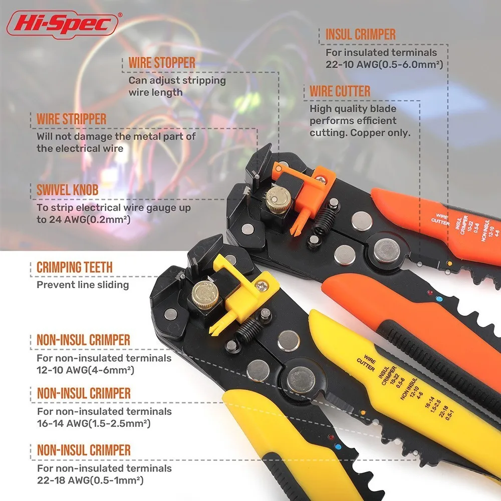 Automatic Wire Strippers New Hi-Spec Wire Strippers and Crimpers