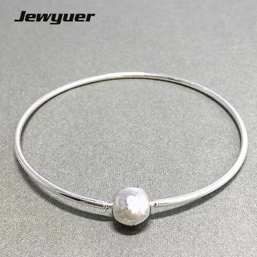 

Essence style thin bracelets 925 sterling silver jewelry bangle fit small hole Charms beads DIY bracelet for women EYSZ001