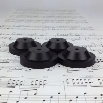 

4PCS/LOT Ebony wooden hifi Isolation Amplifier Speaker Subwoofer Spike spikes Pad Base Feet Pads