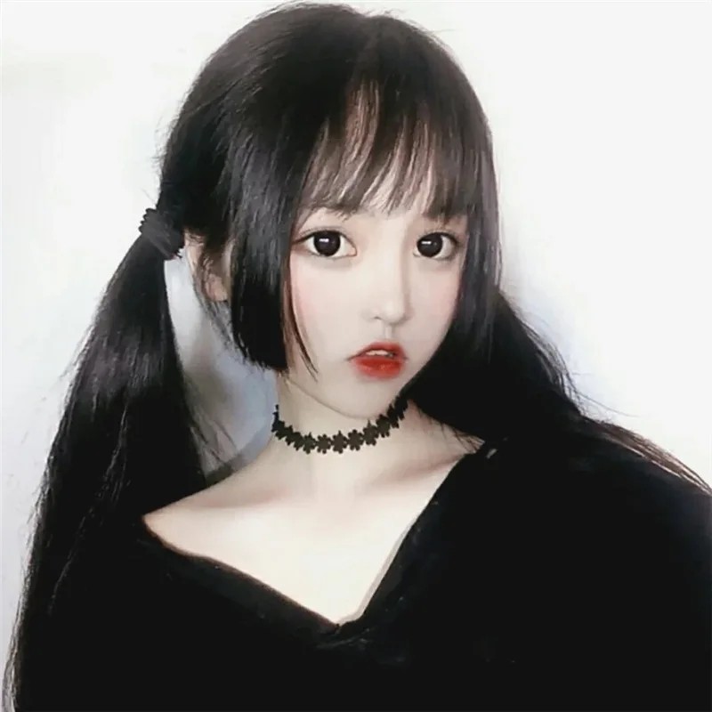

Girl Hair Wig Girl Straight Hair Jellyfish Head Air Liu Haicos Daily Soft Sister Lolita Japanese Wig Cover