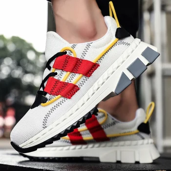 

BIGFIRSE Men Casual Shoes Comfortable Fashion Men Shoes Outdoor Sneakers for Men Non-slip Flats Footwear Black Zapatillas Hombre