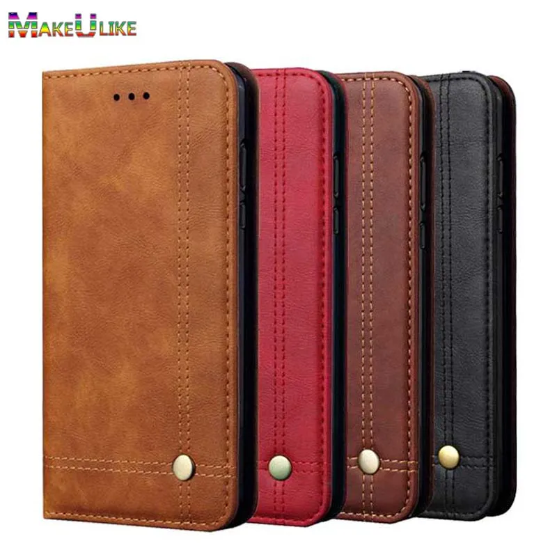 

MAKEULIKE Flip Case For Zenfone Max Pro M2 ZB631 Wallet Case Adsorption PU Leather Phone Bag For Zenfone Max Pro M2 Cover