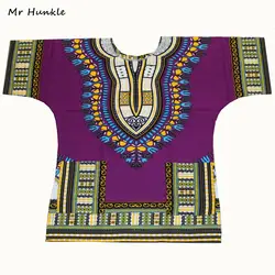 Mr hunkle 2017 GC Новая мода Дизайн 100% хлопок африканского Дашики печать Костюмы свободные Дашики футболка для Для мужчин