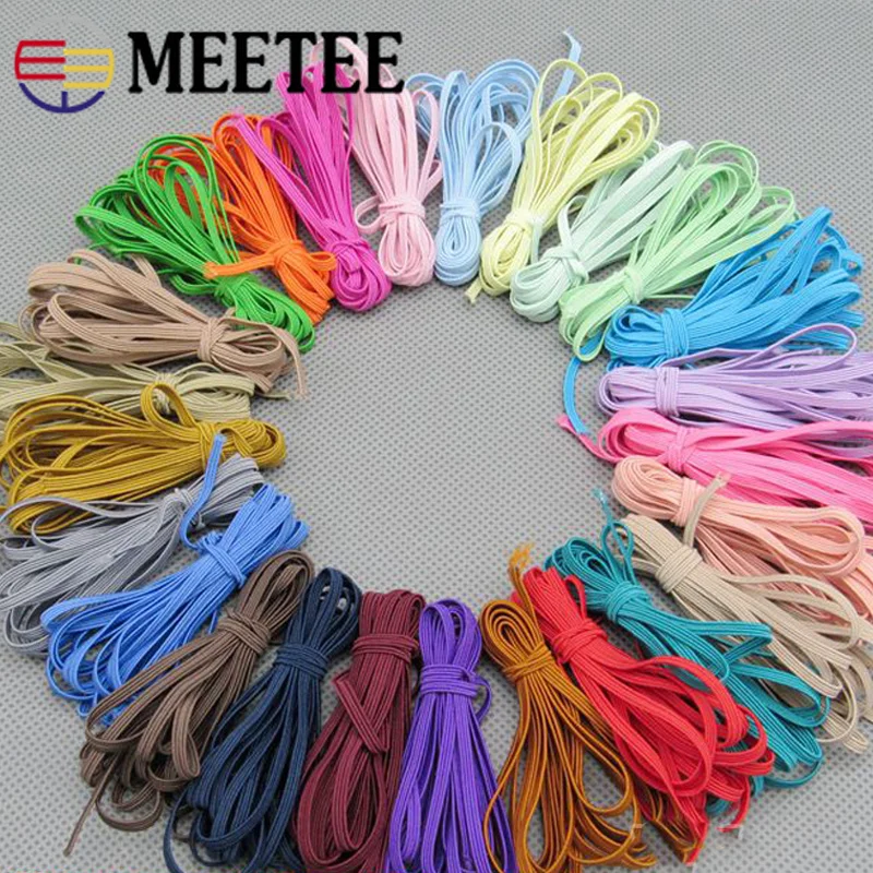 

10Meters 3mm Elastic Bands Elastic Rope Headwear Rubber Band Ribbons Sewing Webbing Tapes Waist Belt DIY Garment Accessories