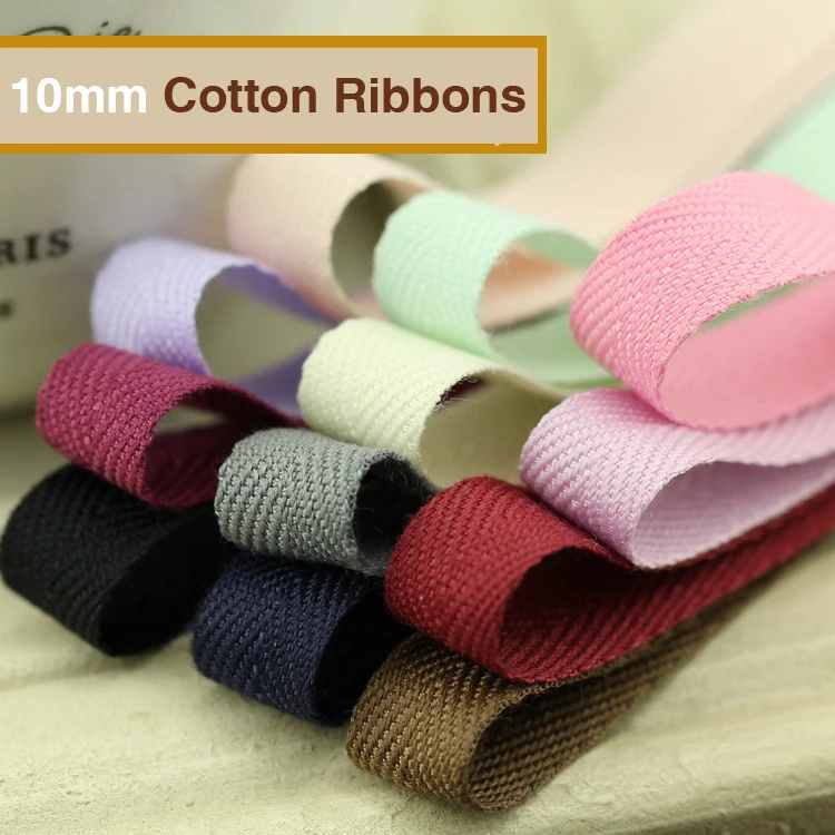New Product 10mm Double Face Satin Ribbon DIY Cotton Manual ribbons