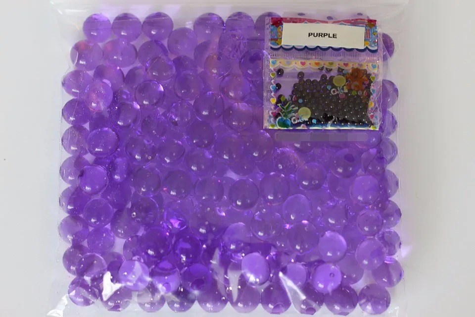 20 упак./лот funbeads 10 Цвета 2,5-3 мм кристаллическая почва водный шар магическое растущее Водяные Шарики, Водяные Шарики для растений дома ваза домашнего декора - Цвет: purple