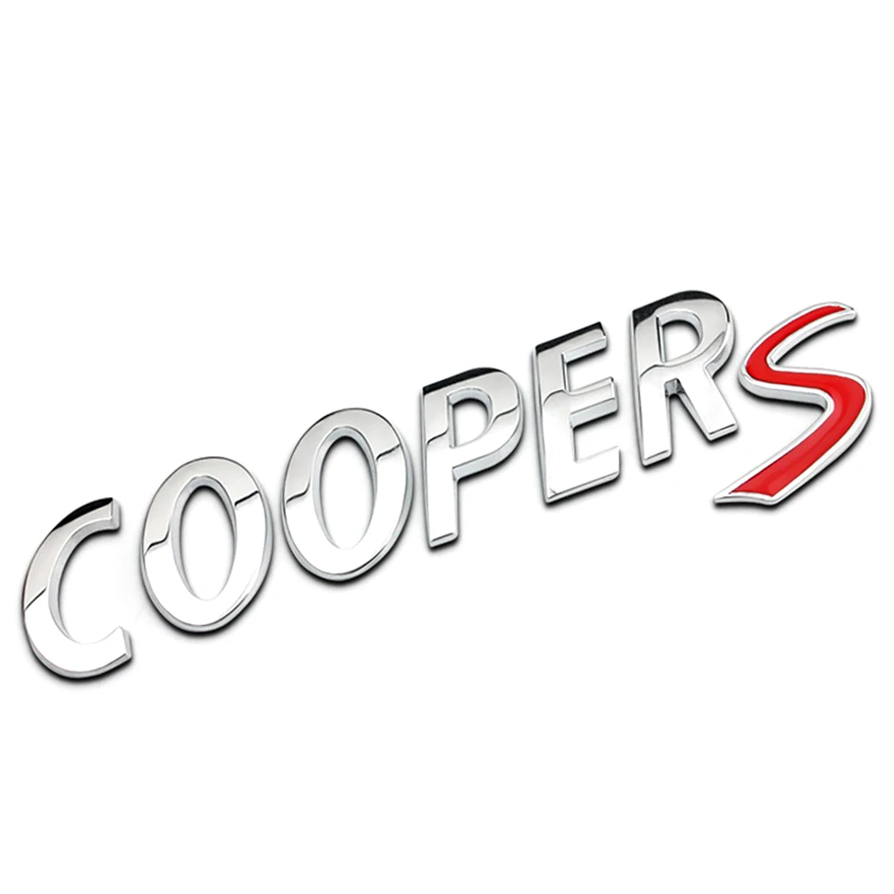 VENSECO Мини Автомобильный стикер "COOPER S" эмблема слова автомобильный Стайлинг OEM внешние аксессуары для MINI cooper автомобильный хвост металлический 3D стикер - Название цвета: silver