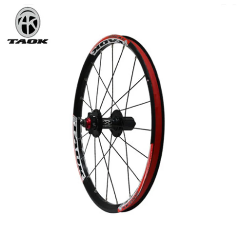 TAOK الجبلية عجلة مجموعة MTB دراجة عجلة صغيرة قابلة للطي الدراجة 20 بوصة 406 مجموعة عجلات 20 حفرة عجلة مكبح قرصي بطاقة يطير محور