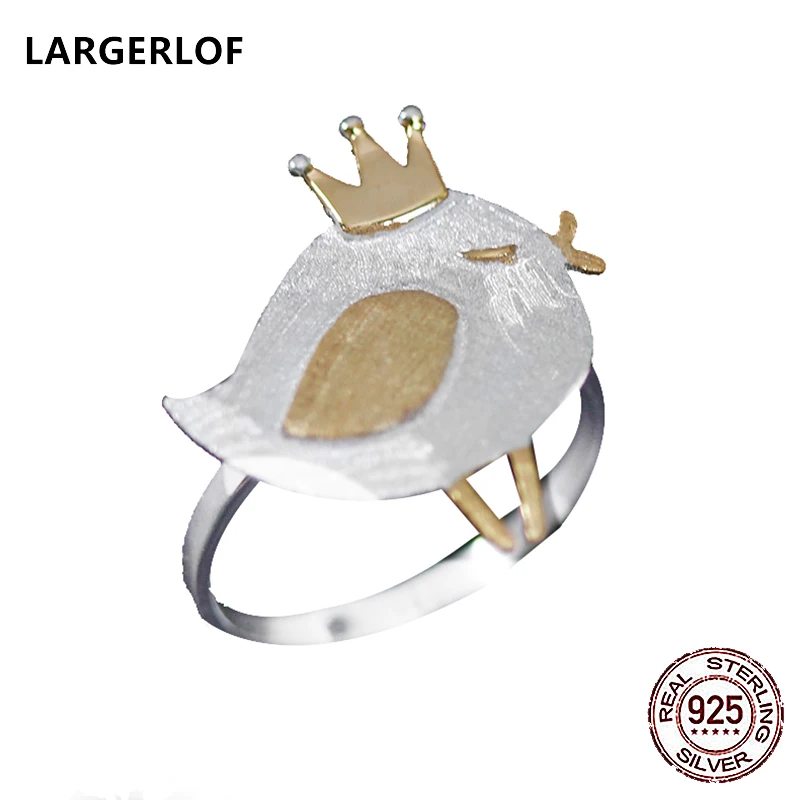 

LARGERLOF Real 925 Sterling Silver Ring Adjustable Ring Women Fine Jewelry Rings Women 925 Silver Jewelry RG47089