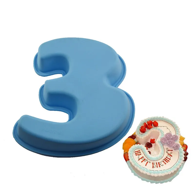 Large Silicone Number 10 Cake Pan Tin Mould 10th Birthday Anniversary 1 0