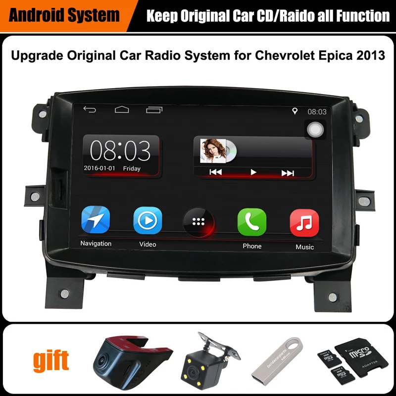 Best Android 7.1 Upgraded Original Car Radio Player Suit to to Chevrolet Epica 2013 GPS Navigation Car Video Player WiFi Bluetooth 0
