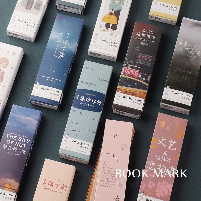 

30PCS/Pack Kawaii Cloud Dessert Mist Sky Bookmark Paper Bookmarks Page Marker Stationery School Office Supplies Papeleria sl1881