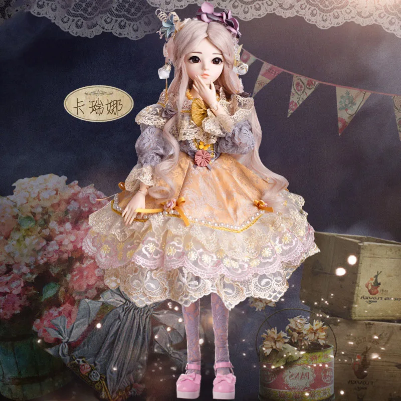 60 см/22 дюйма BJD куклы 1/3 18 суставов модное платье принцессы Свадебное платье BJD куклы DIY Макияж фантазия красота куклы девушки игрушка подарок