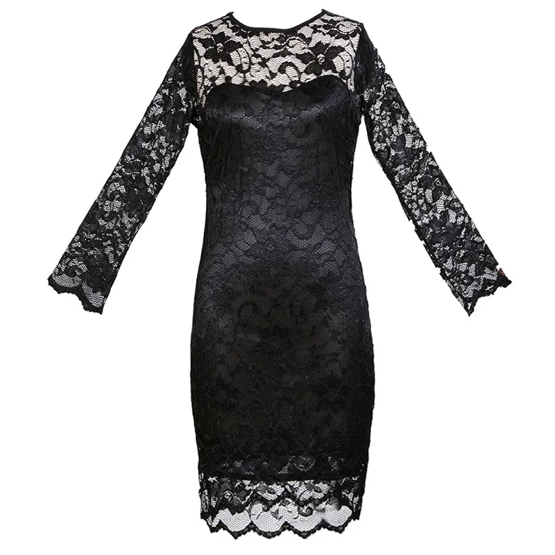 Bodycon Peplum Floral Lace Dress - Fashion Trendy Shop