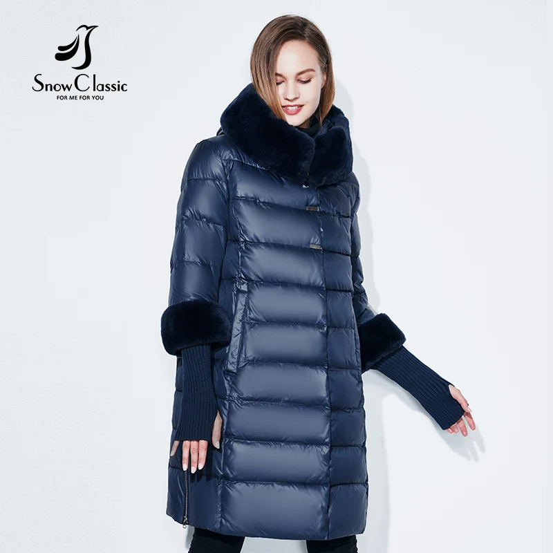 Beste Snowclassic 2018 jas vrouwen camperas mujer abrigo invierno jas vrouwen park plus size 5XL bontkraag hoed manchetten dikke Europa