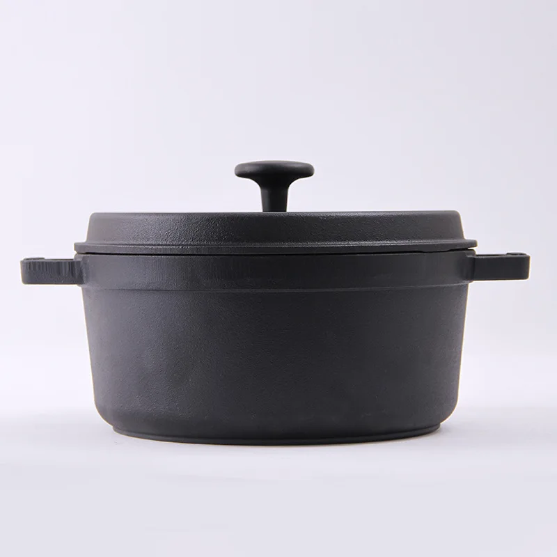 skillet hand made cast iron soup pot without coating enamel pot double
