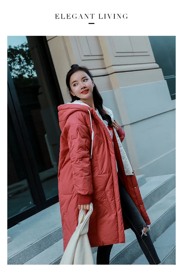 Winter Woman Coats 2019 Down Cotton Clothing Medium Long Section Winter Jacket Women Stylish Elegant Bf Bread Cotton Clothing (25)