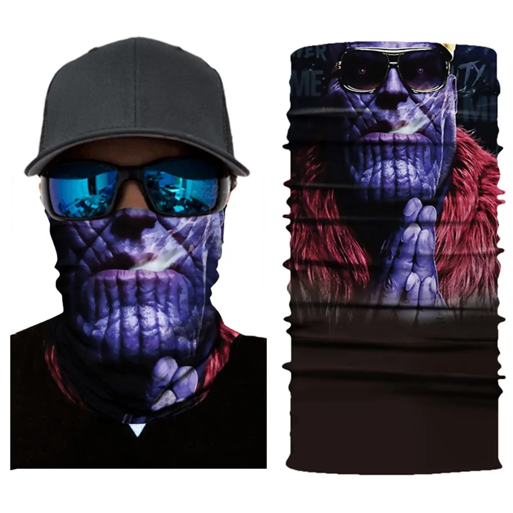 

Thanos Clown Ski Motorcycle Neck Tube Warmer Cycling Biker Scarf Wind Face Mask Star Riding Mask Outdoor Balaclava Headband #30