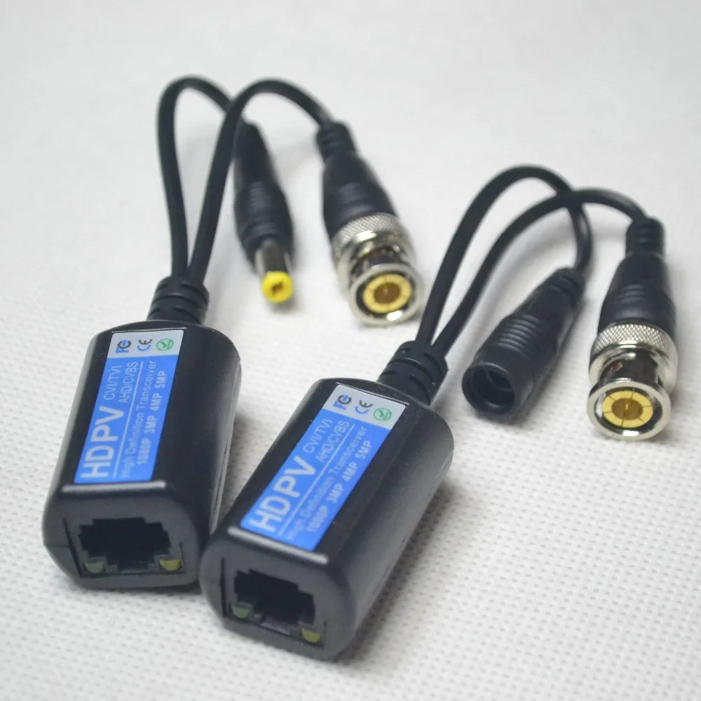 

8MP CCTV BNC Video Power HD Balun HD CVI TVI AHD CVBS CAT5e 6 Surge Protect 5MP 4MP 3MP 1080P 960P 720P for HD camera