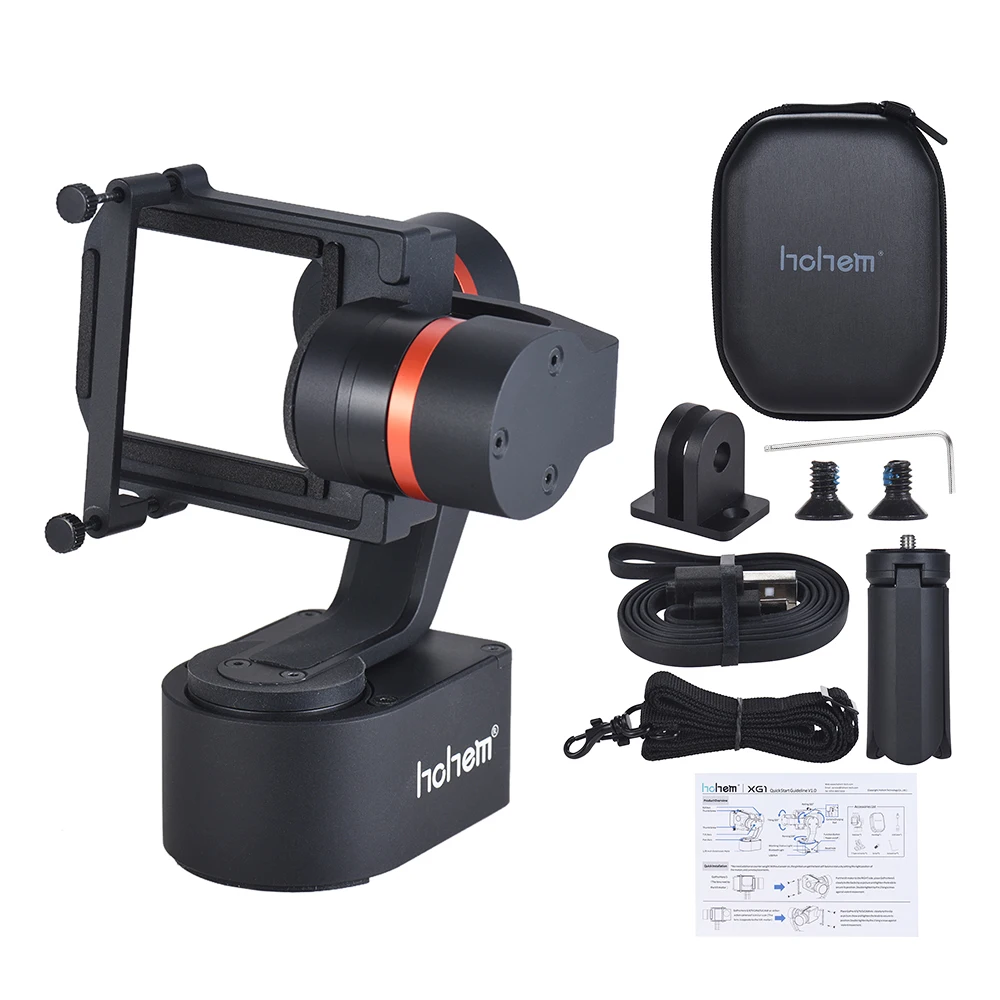

Hohem XG1 3-axis Stabilizer Wearable Gimbal Bluetooth Control for Gopro 7 6 4/5/session YI 4K Lite /SJCAM Action Camera vs WG2X