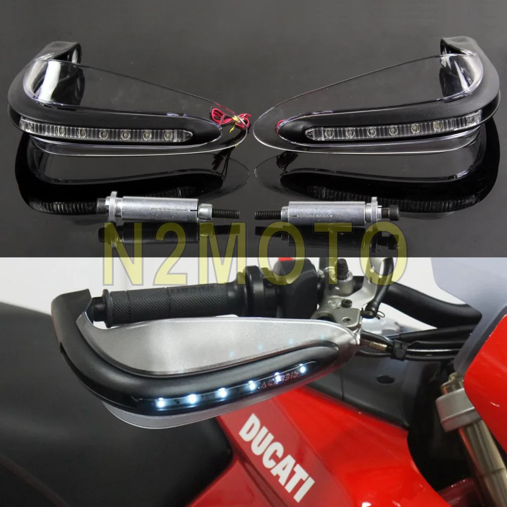 

Clear Motocross 22mm 7/8" Handguard White Turn Signal Light Hand Protector for CBR YZF KTM DUCATI Motorcycles Racing Bike