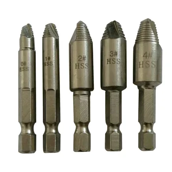 

5pcs Dropship Screw Extractor Set HSS Broken Damaged Bolt Remover Tool