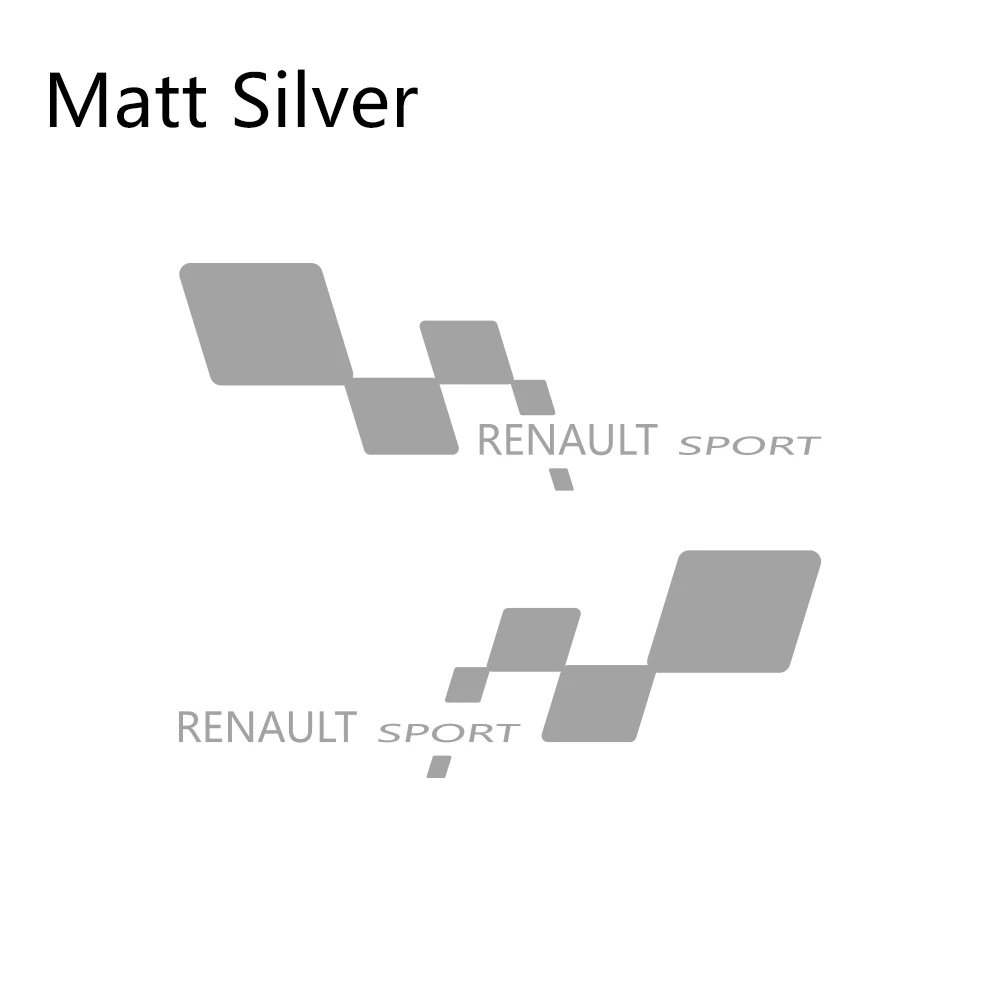 2шт боковые дверные виток винилопласта с наклейкой Авто DIY гоночная Спортивная Наклейка Автомобили для Марка Renault Clio Megane Duster тюнинг автомобильные аксессуары - Название цвета: Matt Sliver
