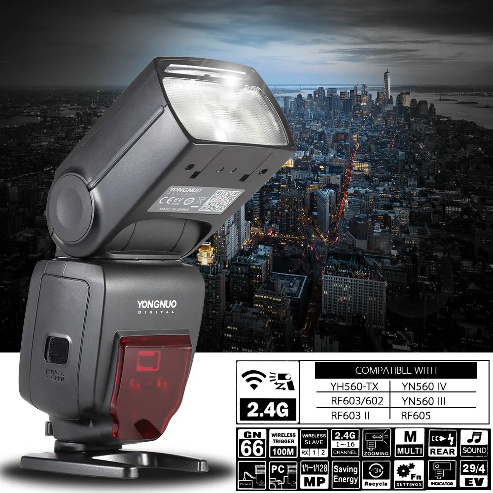 YONGNUO YN660 Вспышка Speedlite для Nikon Canon Pentax камера 2,4G Беспроводная передача трансивер Master Slave Flash Speedlite