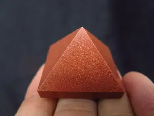 

NATURAL Red Goldstone QUARTZ CRYSTAL PYRAMID Point HEALING