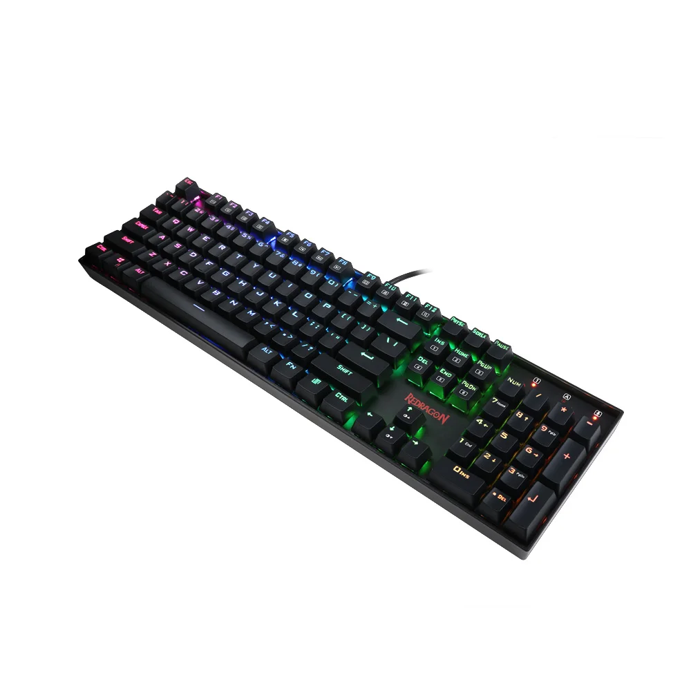 Игровая клавиатура Redragon K551 механическая клавиатура 104 клавиша RGB светодиодный подсветка Механическая компьютерная клавиатура с подсветкой для ПК Игр