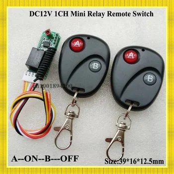 

12V1CH Mini wireless switch Pin receiver Board with remote control Momentary Non-Latched/Latched Max Load 250V 3A 39*16*12.5mm