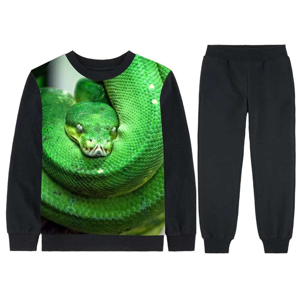 Ensemble Imprime Serpent Vert Pour Enfants Ensemble A La Mode Pour Bebes Vetements Pour Garcons Ensemble De Vetements Pour Petites Filles Aliexpress