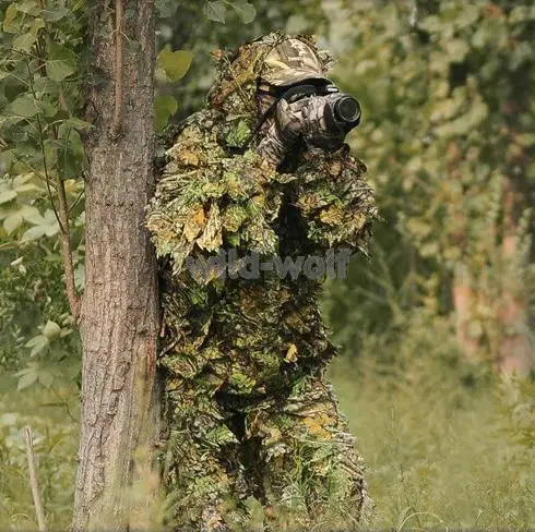 Ghillie Suit 3D woodland Tarnanzug Camo Camouflage Kleidung Jagd DE 