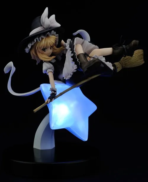 HKXZM Аниме Фигурка 23 см Touhou проект Marisa Kirisame Rev. TOKIAME со светом ПВХ фигурку Модель